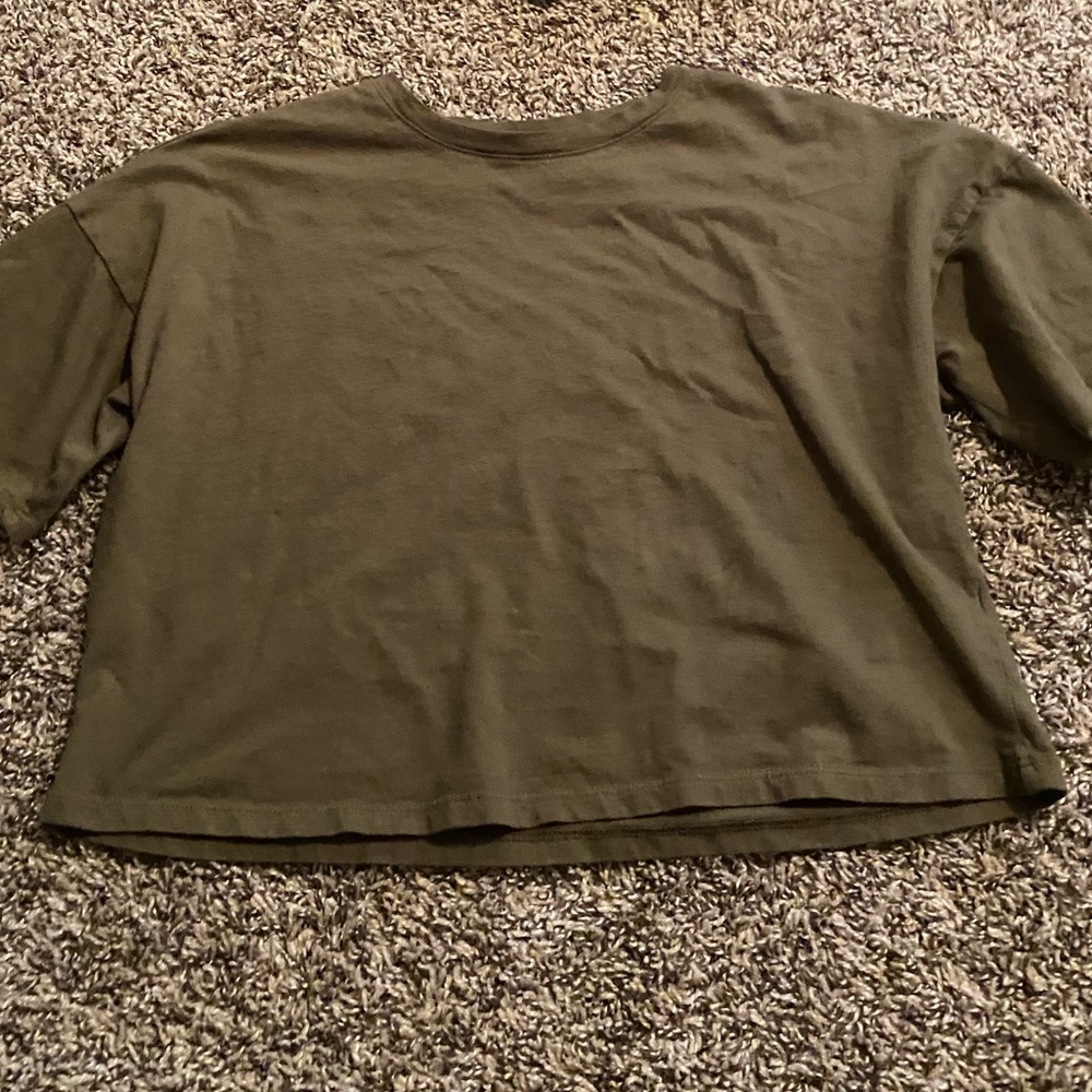 Forever 21 Cropped Tee Olive